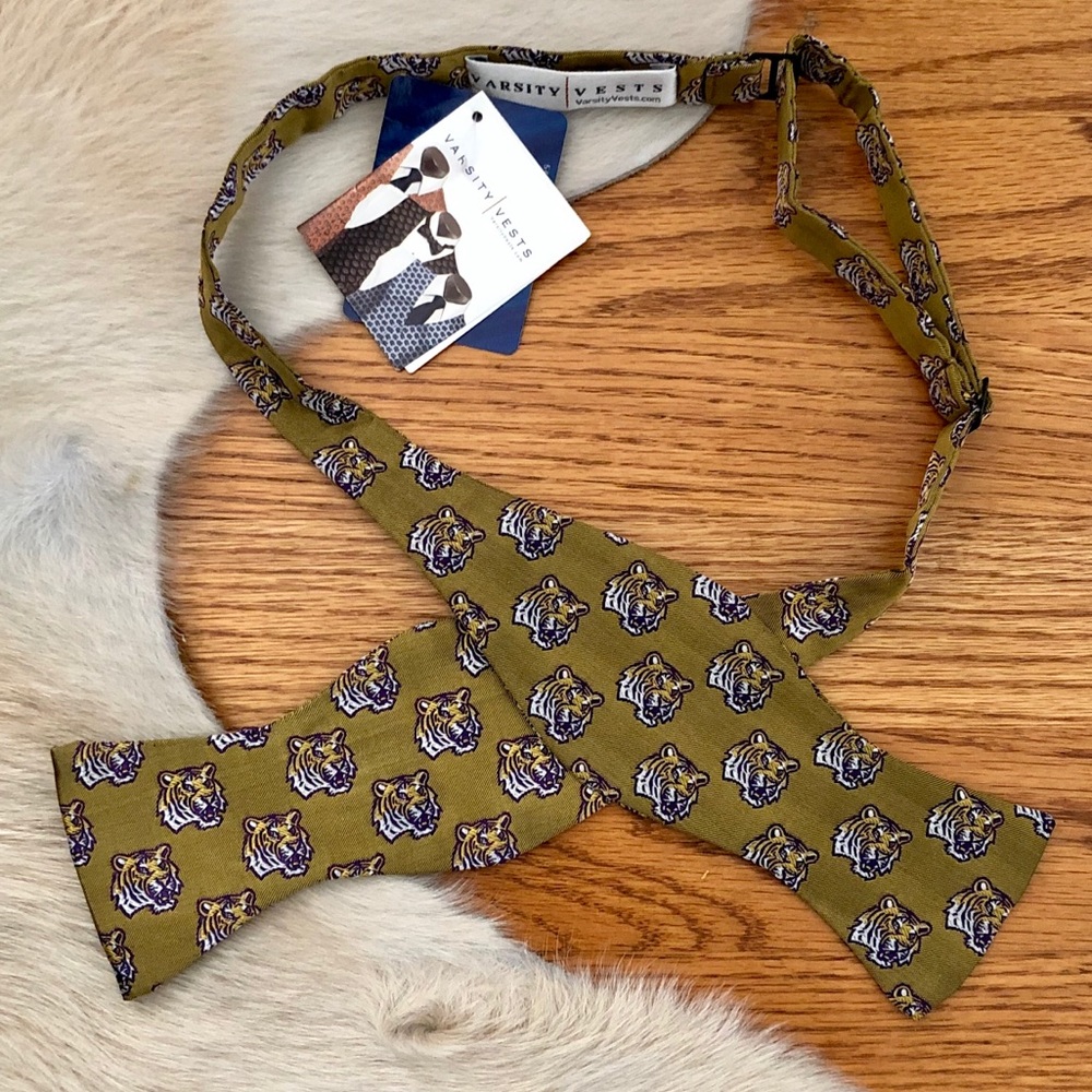 Gold LSU Bow Tie NWT